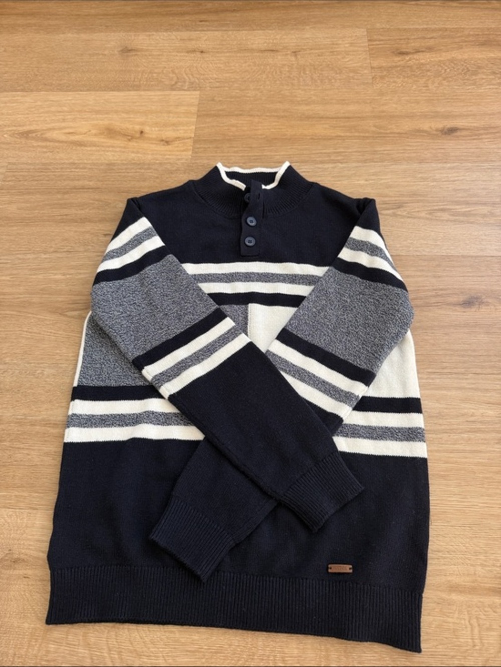 Striped Knit Pullover Sweater